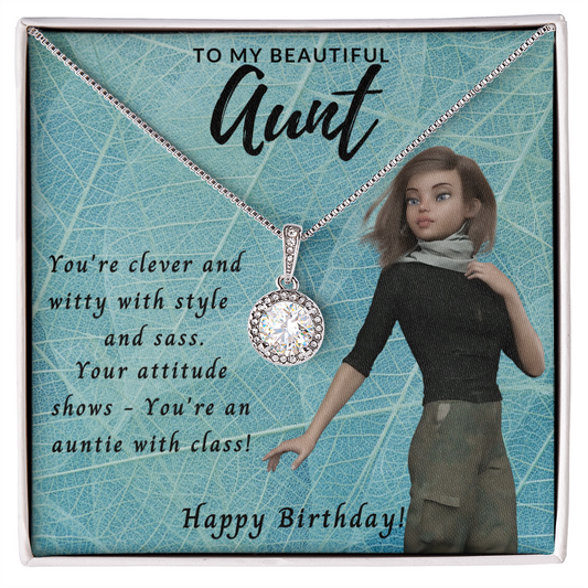 Eternal Hope Necklace 2 - Aunt, Happy Birthday