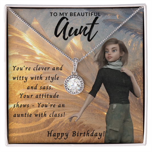 Eternal Hope Necklace 1 - Aunt, Happy Birthday