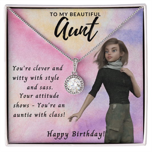 Eternal Hope Necklace 3 - Aunt, Happy Birthday